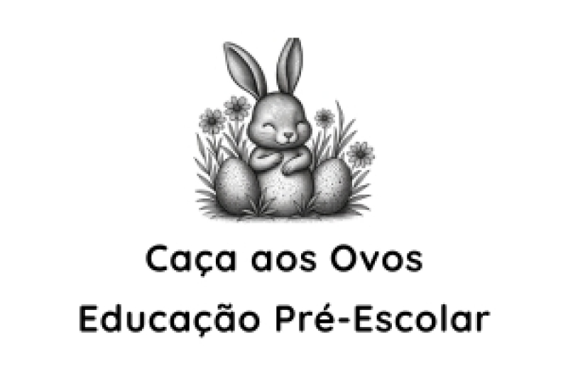 Caça aos ovos pelas crianças do Pré-Escolar